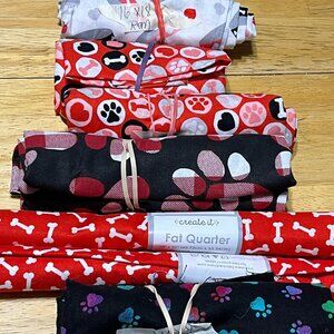 Pet Assorted Fabric Lot - 7 Pieces